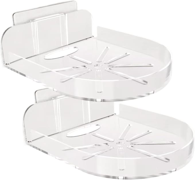 Babymonitorrek - Camera houder - Veilige opslag - Dubbele montagekit - 12 x 95 cm - Wit