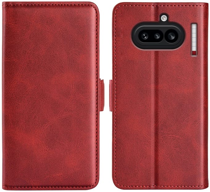 MobyDefend Hoesje - Geschikt voor Nothing Phone (4a) - Luxe Wallet Book Case (Sluiting Zijkant) - Rood