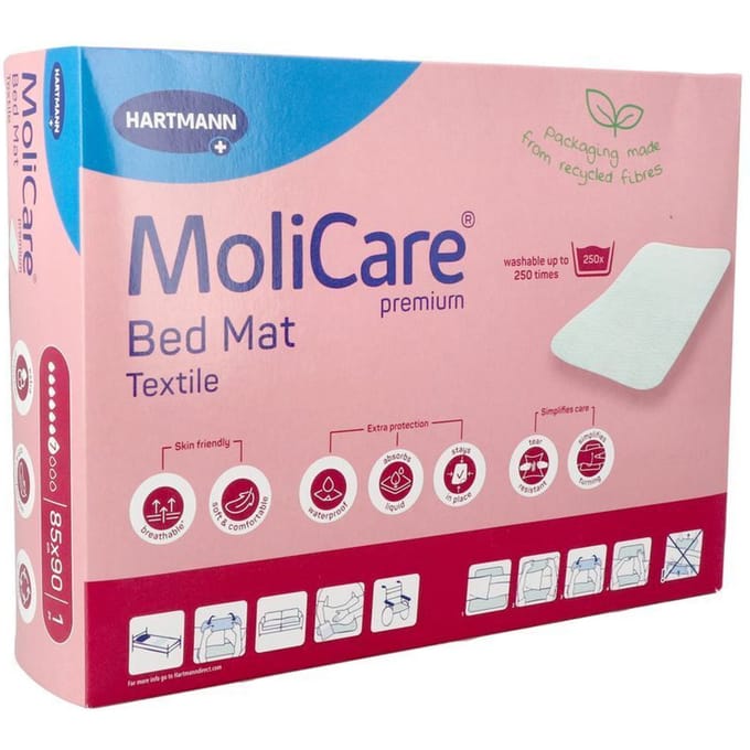 Hartmann Molicare Premium Bed Mat - Alèse textile lavable 85 x 90 cm - 1 alèse