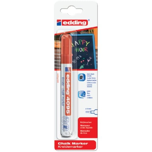 Krijtstift edding 4095 rond rood 2-3mm blister | Blister a 1 stuk
