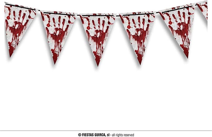 Fiestas Guirca - Vlaggenlijn Halloween Blood (300 cm)
