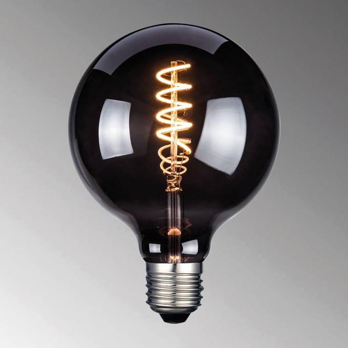 FH Lighting LED lamp, E27, G125, rookkleurig, 4 W, 1800 K, 60 lm