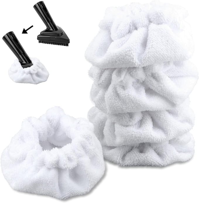Stoom Mop Pads - Microfiber Doeken - Stoomreinigen - Wasbaar en Herbruikbaar - 5 stuks - Wit