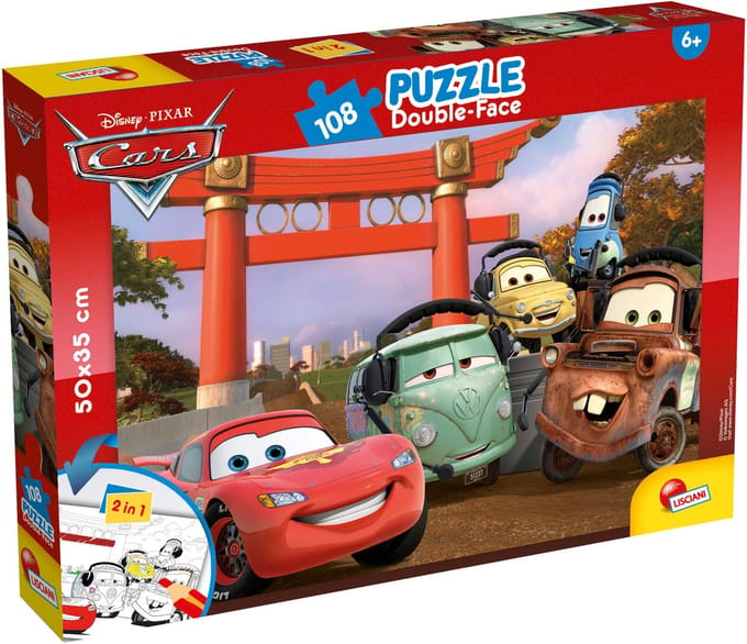 Lisciani - Cars - Double face - Puzzel - 108 stukjes
