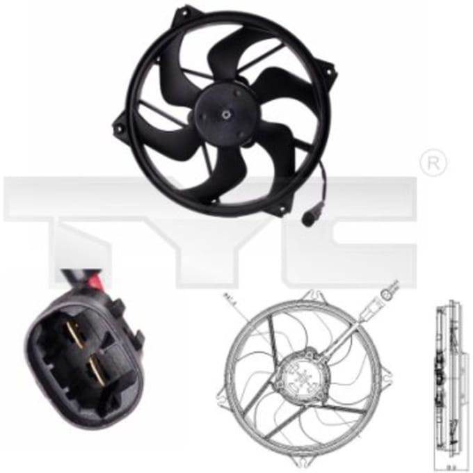 Koelventilatorwiel, motorkoeling TYC 826-0006