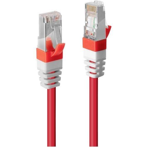 LINDY 45389 RJ45 USB-kabel CAT 6A S/FTP 7.50 m Rood 1 stuk(s)