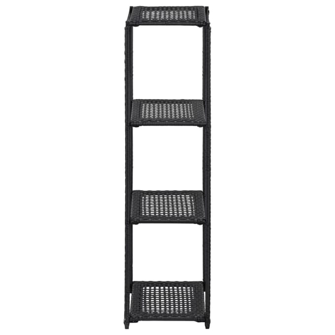 vidaXL - Opbergrek - 30x30x120 - cm - poly - rattan - zwart