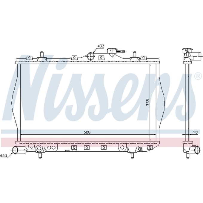Radiator, motorkoeling NISSENS 622971