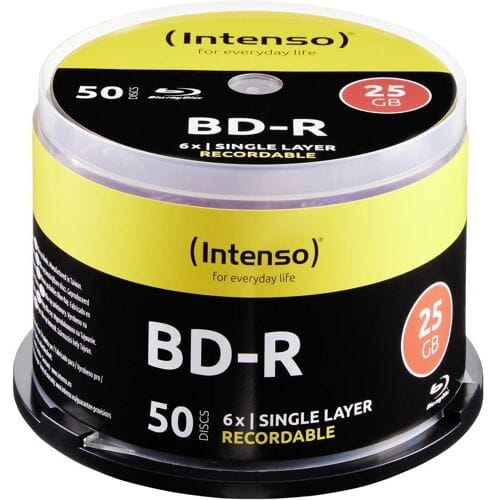 Intenso 5001115 Blu-ray BD-R SL disc 25 GB 50 stuk(s) Spindel