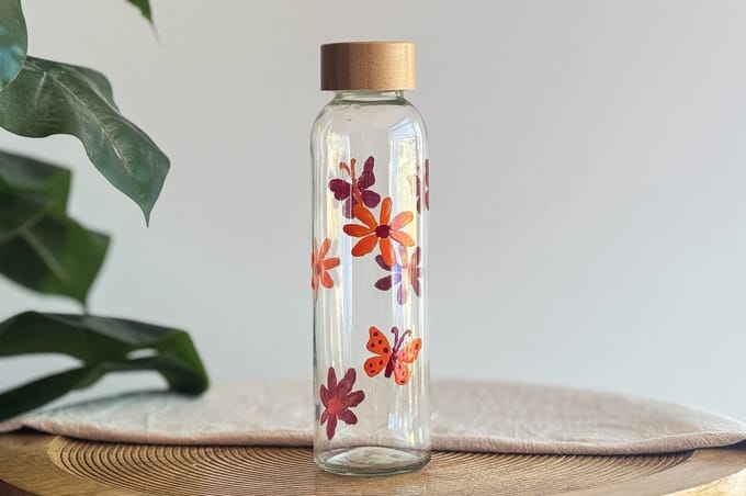 Diy workshop pakket waterfles 3 stuks kleur Oranje