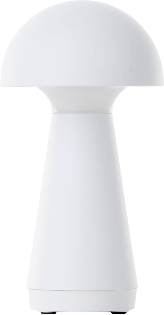Brilliant Navabi - Buiten tafellamp - LED 2W - Ø 9.5 cm - 130 lm - 3000K - 3-Steps dimbaar - USB Oplaadbaar - IP44 - Wit