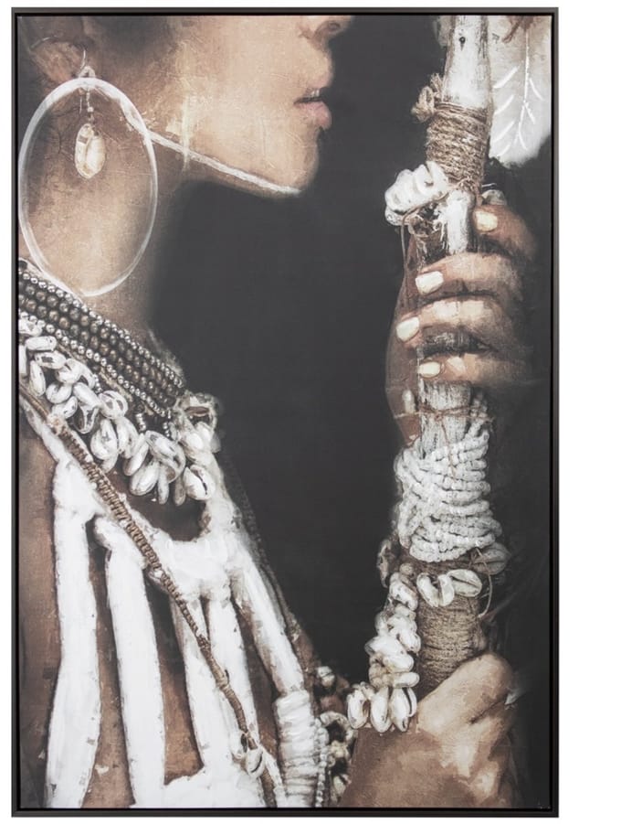 Schilderij vrouw 80x120cm