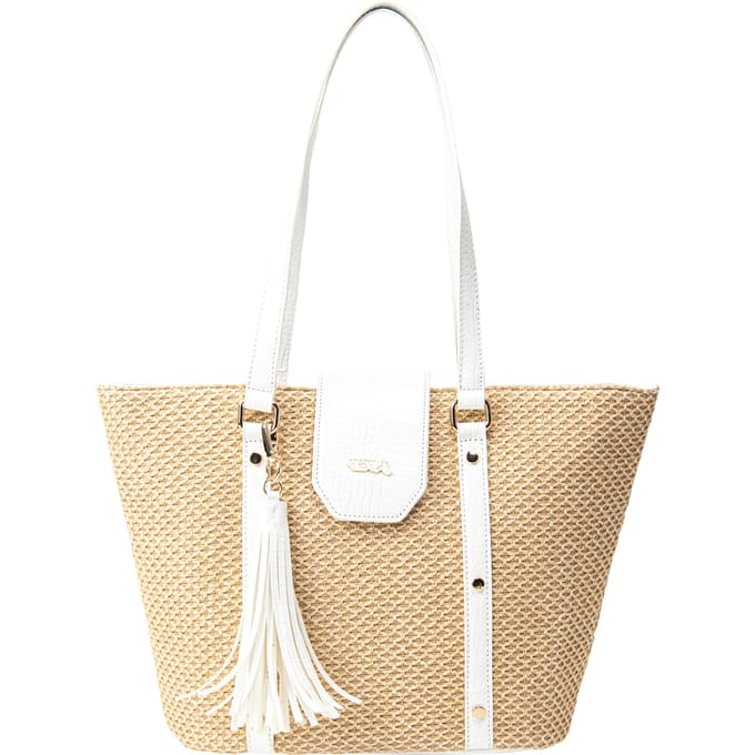 IZIA boodschappentas Dames wit beige