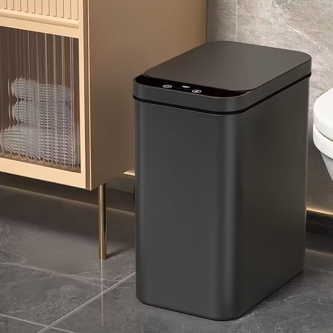 Slimme Sensor Prullenbak badkamer / kantoor {zwart}