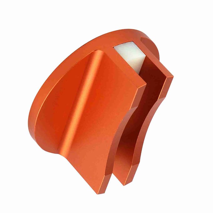 Aluminium Gegroefde Magnetische Krikblok Krikrail Adapter (Oranje) brown