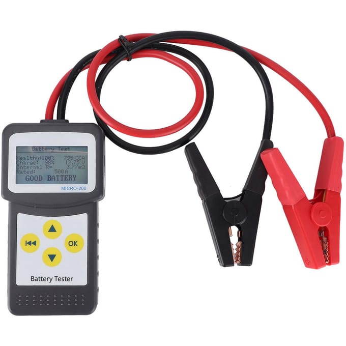 MICRO‑200 12V Auto CCA Batterijtester Capaciteitsanalysator met USB-interface Auto Diagnostisch Gereedschap black