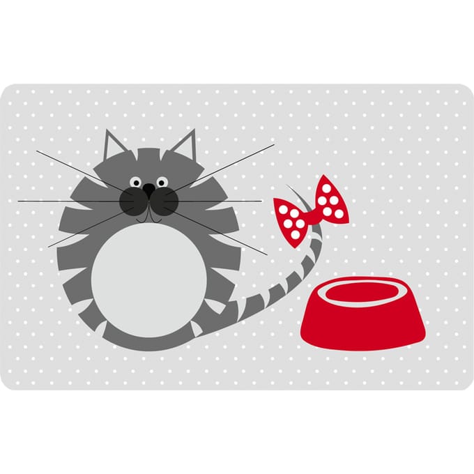 - L 43 x B 28,5 cm - Voerbak-Placemat Kat Mimi