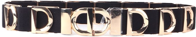 Giuliano Elastische Riem - made in Italy - Dames - Elastische Tailleriem - Zwart