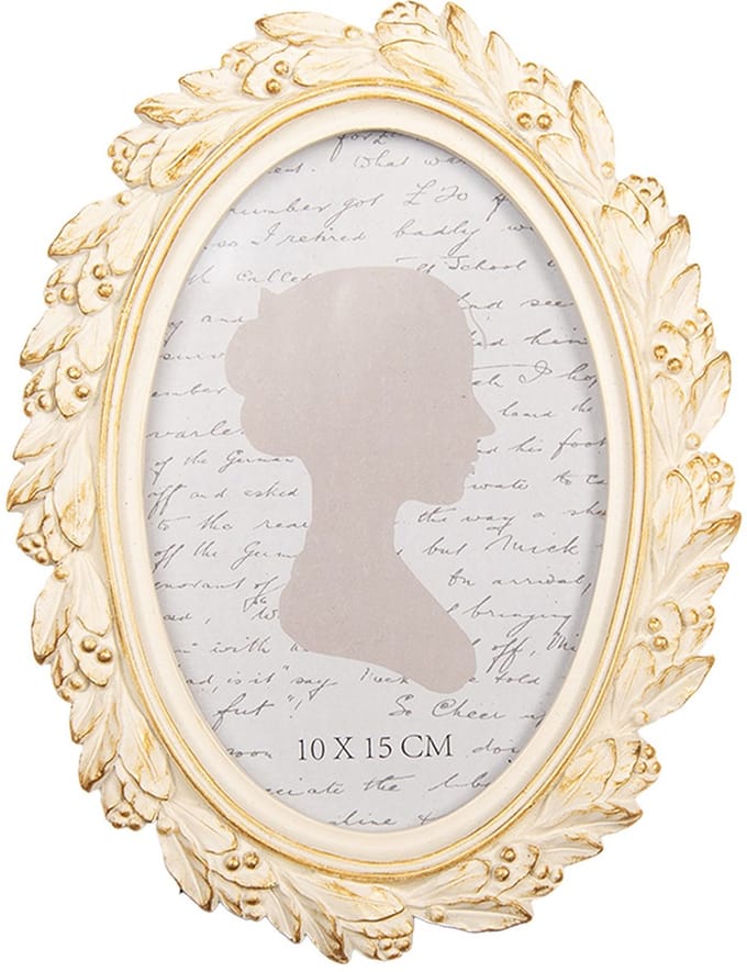 Clayre & Eef Fotolijst 10x15 cm Beige Kunststof