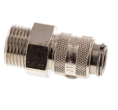 Gehard staal DN 5 Luchtkoppeling Snelkoppeling G 3/8 inch Buitendraad - CLS5-M-STN-P-038