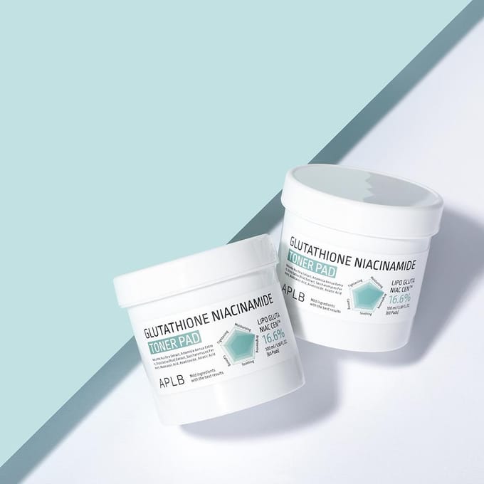 APLB Glutathione Niacinamide Toner Pad 100ml (60 pads) #100ml (60Pads) 1PCS white