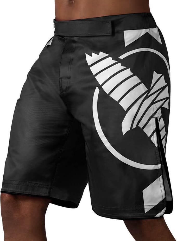 Hayabusa Icon Fight Shorts - Zwart / Wit - Maat M