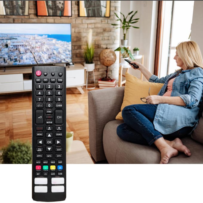 Télécommande universelle de remplacement pour téléviseurs LCD LED multimarques avec réseau noir