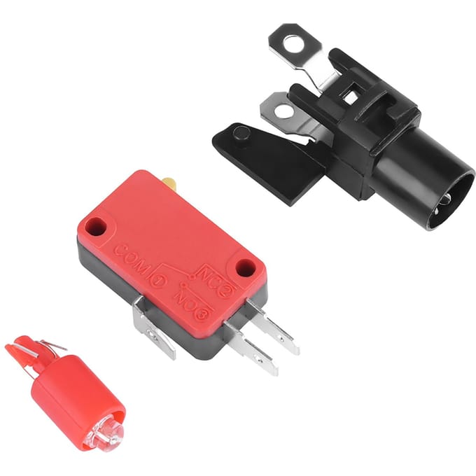 Bouton d'arcade massif de 100 mm avec convexité LED pour remplacement de console(rouge) rouge