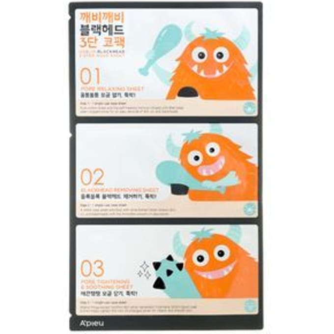 A'PIEU Goblin Blackhead 3-Staps Neusmasker 2 stuks white