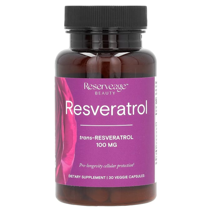 Reserveage Beauty, resvératrol, 100 mg, 30 gélules végétales