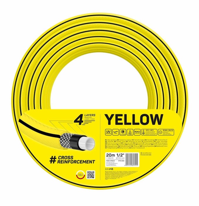 Cellfast 4YELLOW Serie - Tuinslang - 1" - 20m - UV-bestendig