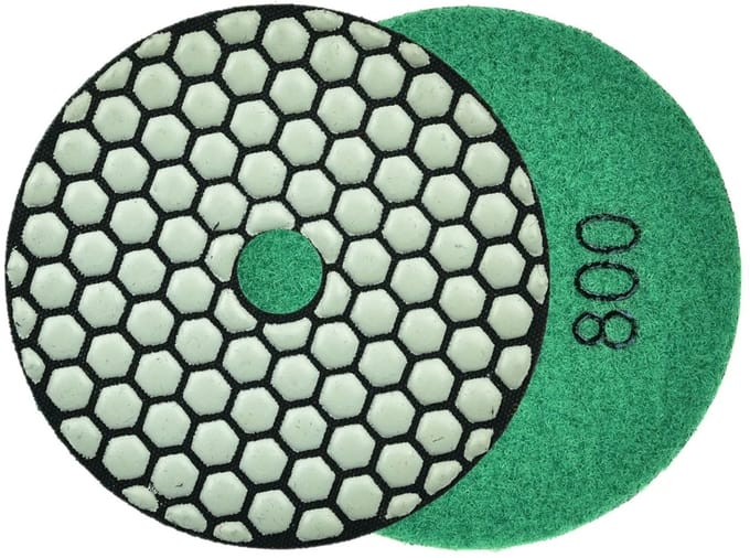 GEKO Diamant polijstpad - 100 mm - Droog gebruik - Klittenband bevestiging