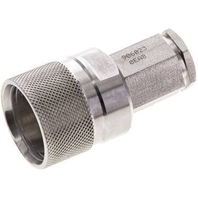 RVS DN 6.3 Hydraulische Koppeling Insteeknippel G 1/4 inch Binnendraad ISO 14541 D M24 x 2