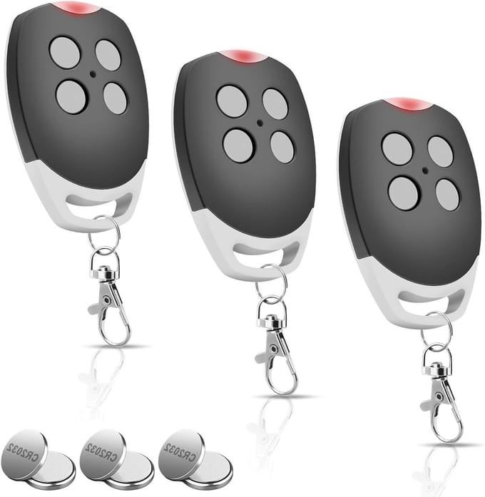 433.92 MHz Garage Deuropener Handzender, Vervangende Afstandsbediening, 4 Kanaals Rolling Code, Set van 3, Geschikt voor Ditec en BIX modellen