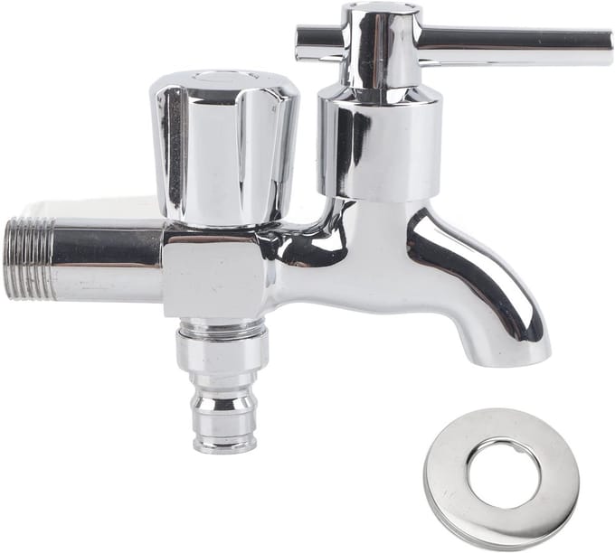 Dailygoods- Waterkraan G1/2in - Dubbele Uitloop - Koude Waterkraan