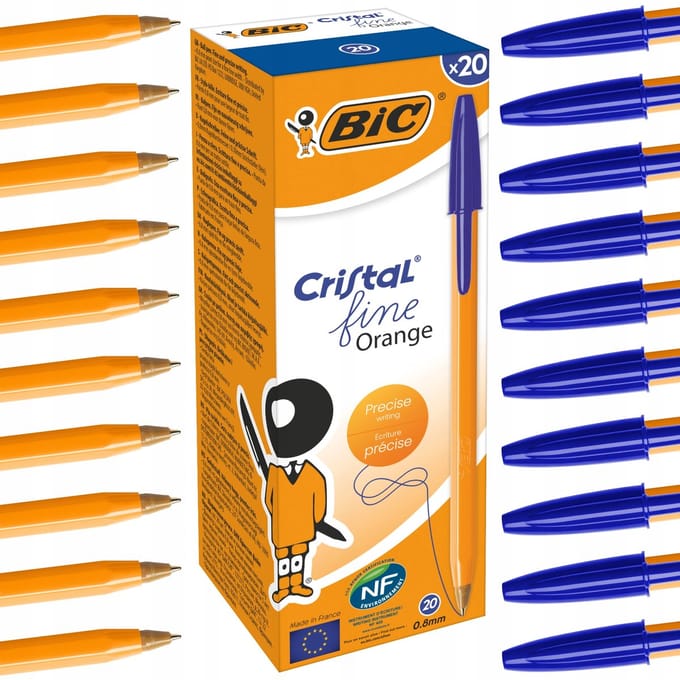 Bic Bureau Pennen Oranje Blauw 20-delige set