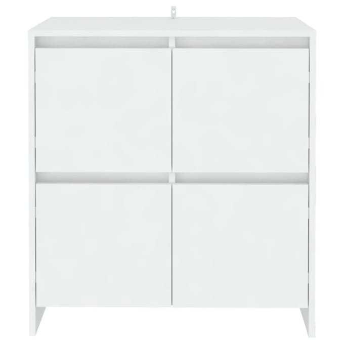 vidaXL - Dressoir - 70x41x75 - cm - bewerkt - hout - wit