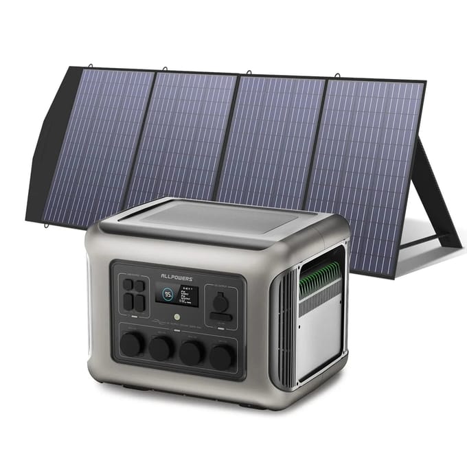 ALLPOWERS Zonnegeneratorset 2500W (R2500-V2 + SP033 200W zonnepaneel) - R2500-V2 + SP033 200W zonnepaneel