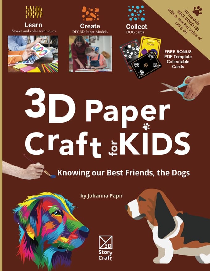 3D Papierknutselen voor Kinderen: Onze Beste Vrienden Kennen, de Honden