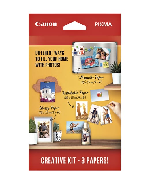 Canon Pixma Creative kit - Fotopapier - Magnetisch, herplakbaar en glossy 10x15 cm