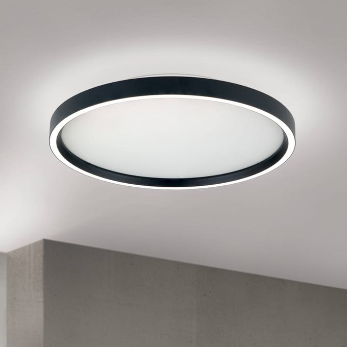 ORION LED plafondlamp MASCA, zwart, Ø 40 cm, CCT, metaal, dimbaar