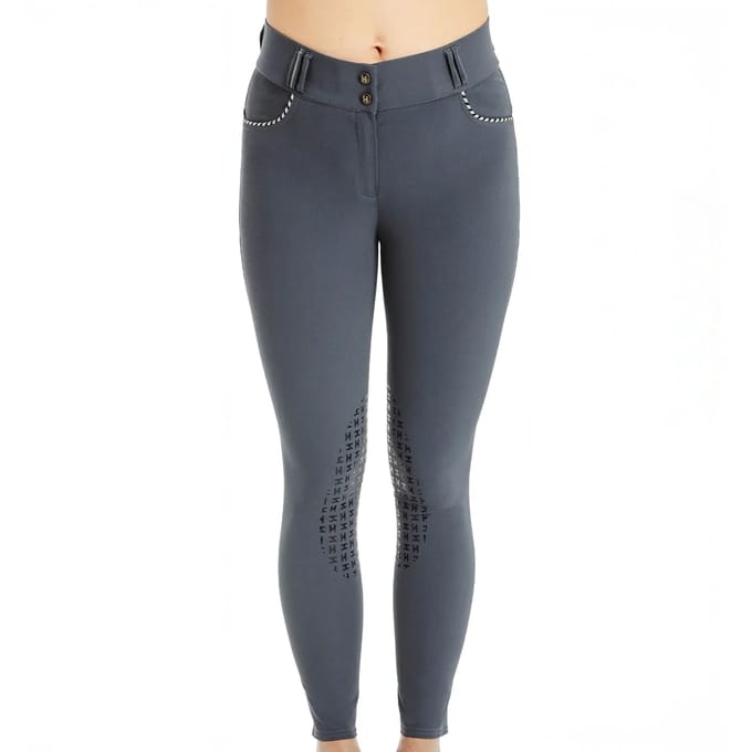 Rijbroek mid grip taille mi-haute dames Horseware Newmarket