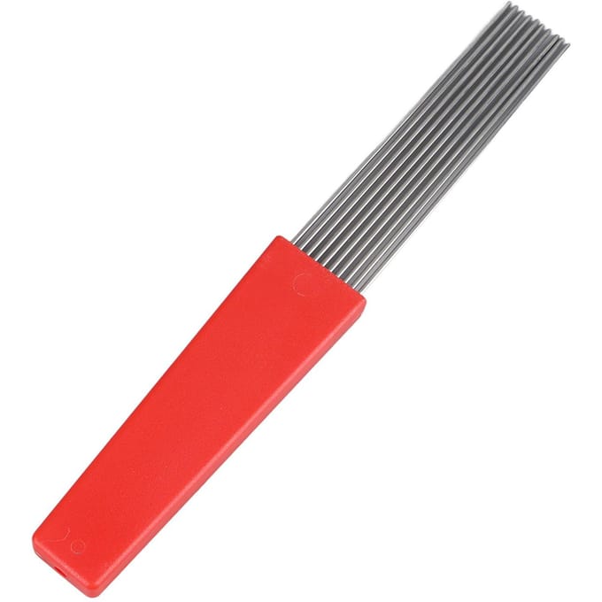 Guiro Borstel Schraper Roestvrij Staal Multifunctioneel Hand Percussie Instrument Schraper voor Feest red