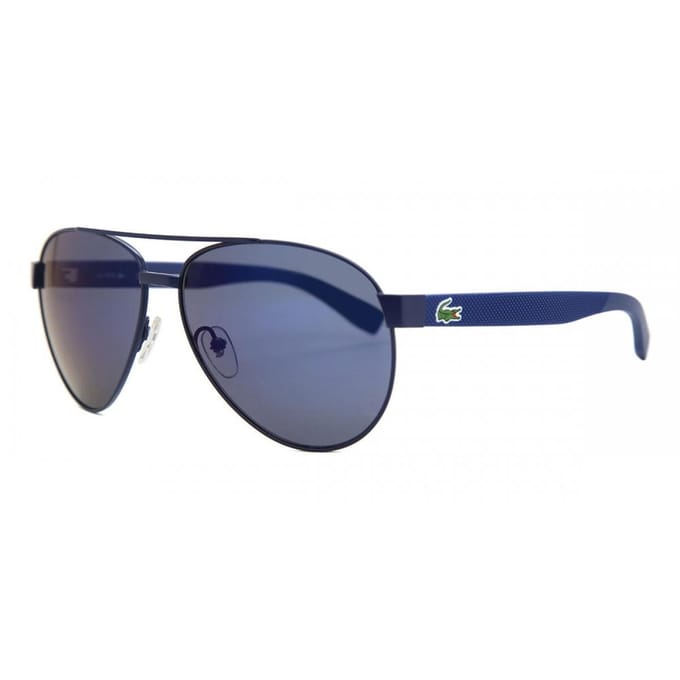 Lacoste Aviator Mens Blue Blue Blauwe zonnebril