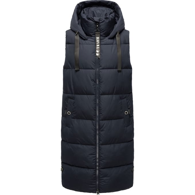 Navahoo dames lange bodywarmer Schnuffelchen – Warm & Stijlvol met Capuchon