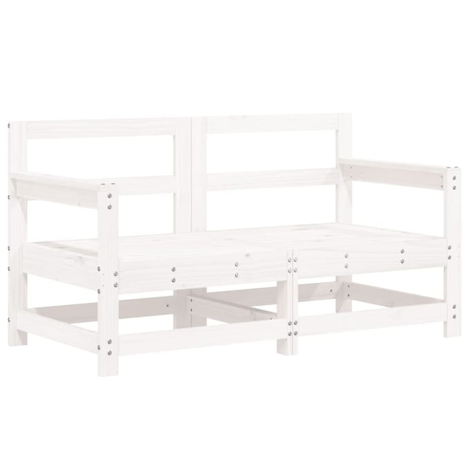 vidaXL - 7-delige - Loungeset - massief - grenenhout - wit