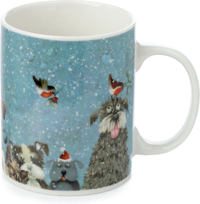 Jan Pashley - Honden in de sneeuw Kerstbeker