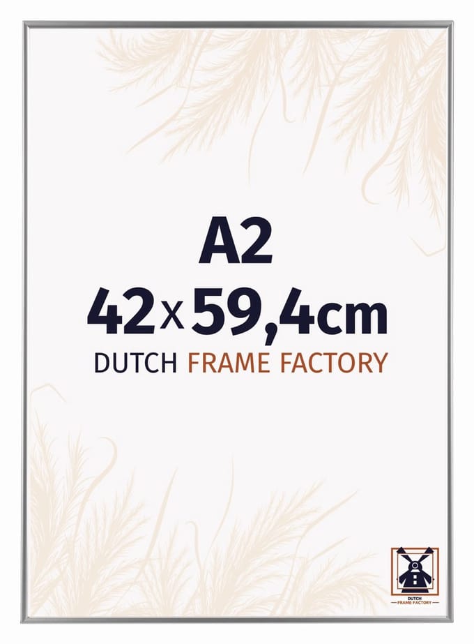 Fotolijst A2 42x59,4 cm - Kunststof - Zilver Hoogglans - Easy