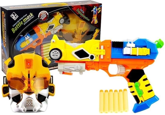 Speelgoed pistool - Robot - met Masker en patronen - 26 cm