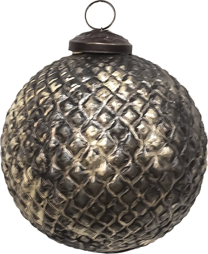 Clayre & Eef Kerstbal Overig Ø 9 cm Bruin Glas Kerstballen